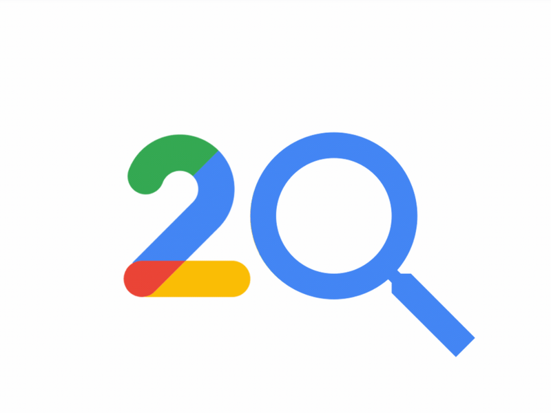 Google 20th Anniversary logo