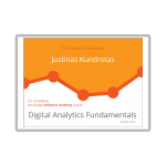 Digital Analytics Fundamentals - Certificate - Justinas Kundrotas