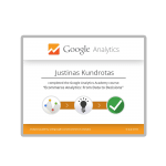 Ecommerce Analytics - Certificate - Justinas Kundrotas