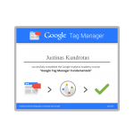 Google Tag Manager Fundamentals - Certificate - Justinas Kundrotas