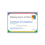 Certificate Making Sense of Data - Google - Justinas Kundrotas